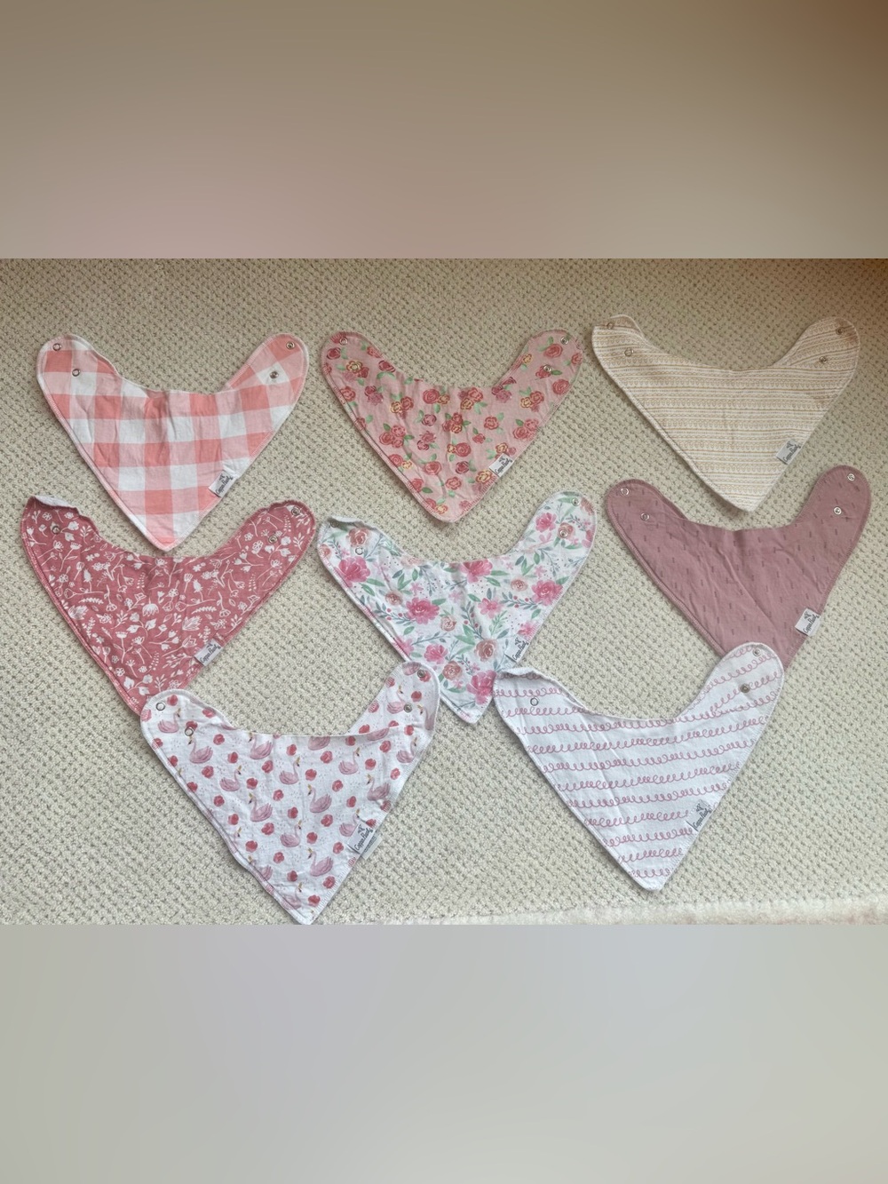 COPPER PEARL Baby Bandana Bib Bundle (Set of 8)